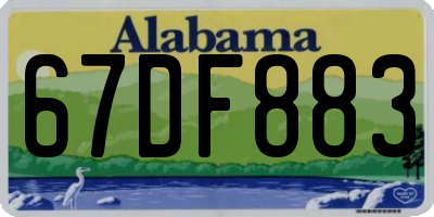 AL license plate 67DF883