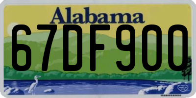 AL license plate 67DF900