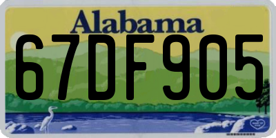 AL license plate 67DF905