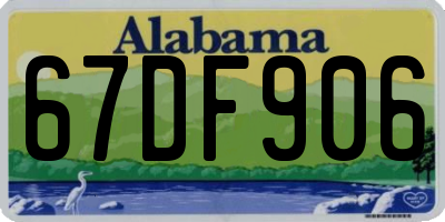 AL license plate 67DF906