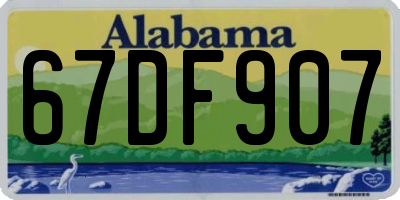 AL license plate 67DF907