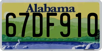 AL license plate 67DF910