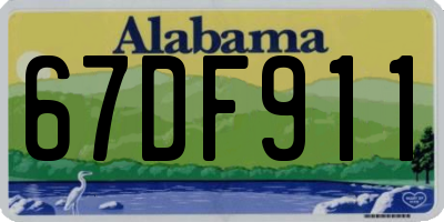 AL license plate 67DF911