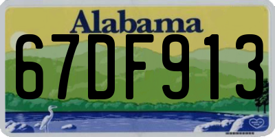 AL license plate 67DF913