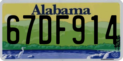 AL license plate 67DF914