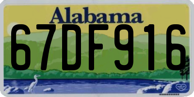 AL license plate 67DF916