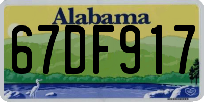 AL license plate 67DF917