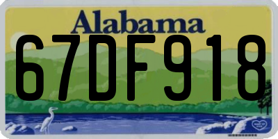 AL license plate 67DF918