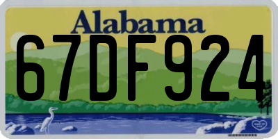 AL license plate 67DF924