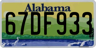 AL license plate 67DF933