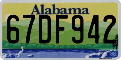 AL license plate 67DF942