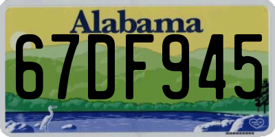 AL license plate 67DF945