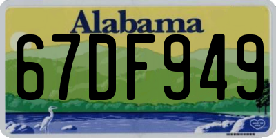 AL license plate 67DF949