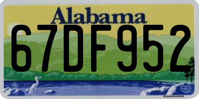AL license plate 67DF952