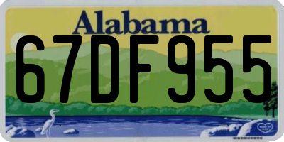 AL license plate 67DF955
