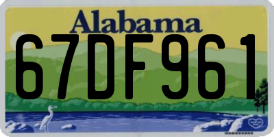 AL license plate 67DF961