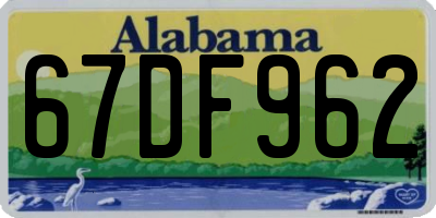 AL license plate 67DF962