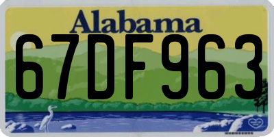 AL license plate 67DF963