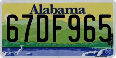 AL license plate 67DF965