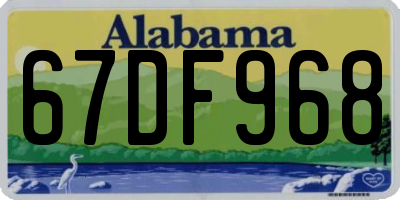 AL license plate 67DF968