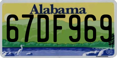 AL license plate 67DF969