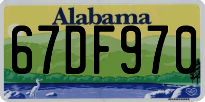 AL license plate 67DF970