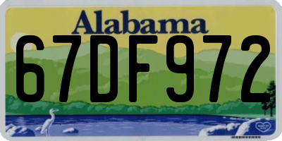 AL license plate 67DF972