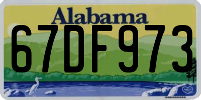 AL license plate 67DF973