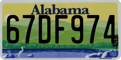 AL license plate 67DF974