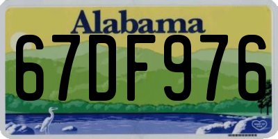 AL license plate 67DF976