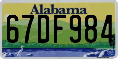 AL license plate 67DF984