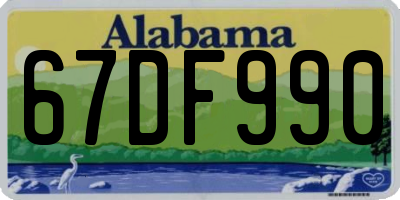 AL license plate 67DF990