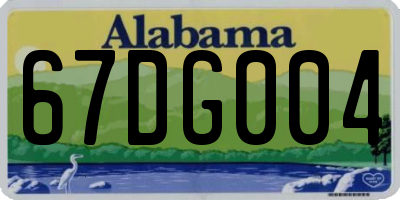 AL license plate 67DG004
