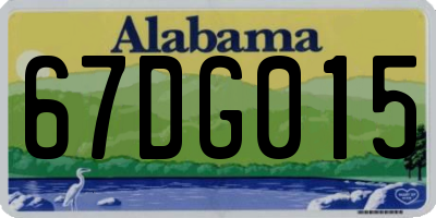 AL license plate 67DG015