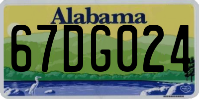 AL license plate 67DG024