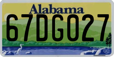 AL license plate 67DG027