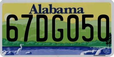 AL license plate 67DG050