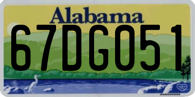 AL license plate 67DG051