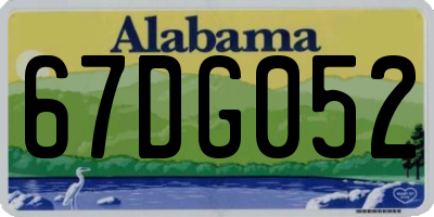 AL license plate 67DG052