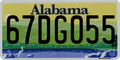 AL license plate 67DG055
