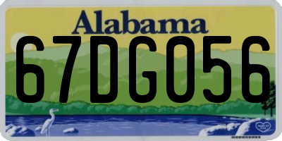 AL license plate 67DG056