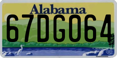 AL license plate 67DG064