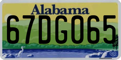 AL license plate 67DG065