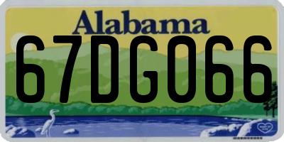 AL license plate 67DG066