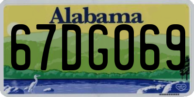 AL license plate 67DG069