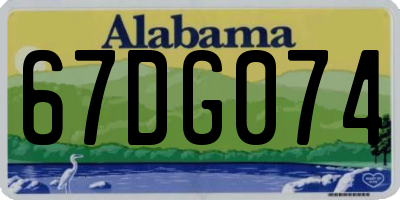 AL license plate 67DG074