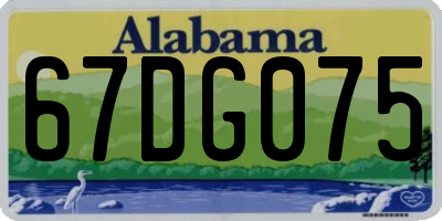 AL license plate 67DG075