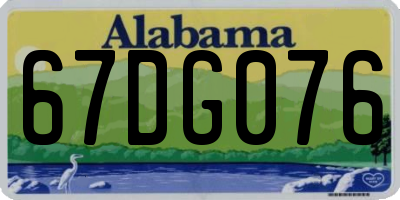 AL license plate 67DG076