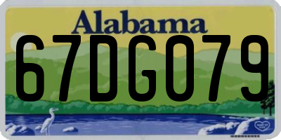 AL license plate 67DG079
