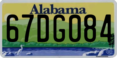 AL license plate 67DG084